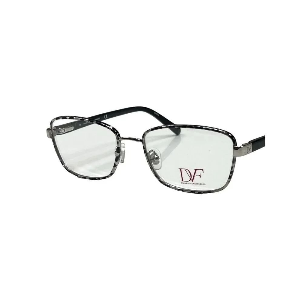 NEW Diane von Furstenberg DVF 8052 001 Marbled Gray Eyeglasses Frames 52-17-135